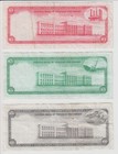 Trinidad   Tobago Lot 1 5 10 Dollars 1964 P26c P27b P28c Solid Vf British Queen