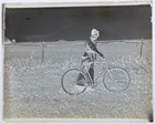 Antique Glass Plate Photo Negative - Lady Cyclist - Circa 1910