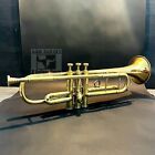 Polished Brass Trumpet Military Antique Musical Instrument Vintage Bugle 3 Valve