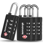 4 Pack Tsa Approved Travel Luggage Locks 4-digit  Open Alert Suitcase Combina   