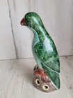 Vintage Green Bird Parrot Home Decor Statue Unique