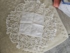 Antique Vintage  Lace Wedding Hankie Handkerchief 10     Doillie  