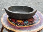 Ancient Old Black Stone Rare Hand Carved Rare Herbal Medicine Bowl Kharal