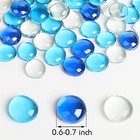 Futureplusx 5 Lb Flat Glass Marbles  500pcs Blue Mixed Color Flat Gems 