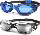 Swimming Goggles 2pack Anti Fog Uv Protection Adjustableswim Glasses Adult Youth