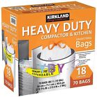 2 Packs Kirkland Heavy Duty Compactor   Kitchen Trash Bags 18 Gallon 70 Ct Each