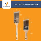 4 Pack Angle Brushes In Assorted Sizes For All Latex And Oil Paints   Stains