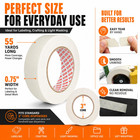 Masking Tape 0 75 Inch X 55 Yards X 10 Rolls  550 Total Yards   Adhesive Paintin