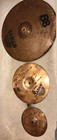 Lot Of  3 Cymbals  14  Zildjian Hi Hat Top Sabian 16  Crash And 20  Ride   Used