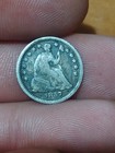 1857 Liberty Seated Half Dime U s  Silver Coin