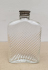 Vintage Universal Glass Hip Flask 1920s Prohibition Era Ribbed Pocket Flask