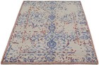 Transitional Light Blue Hand-knotted Area Rug 5 8  X 8 0  Oriental Wool Carpet