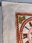 Vintage Handmade Embroidered Tapestry Clock Garden Scene