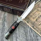 Russian 10  Finka Kgb Nkvd Fixed Blade Knife Hunting Outdoor Knife With Sheath