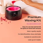 Premium Waxing Kit - Hair Removal Warmer For Face  Bikini  Legs   4 Hard Wax    