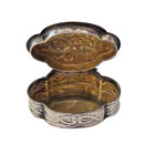 Antique German 800 Silver Mini Vinaigrette   Pill Box     Fruit Motif  1890 s