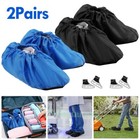 2 Pairs Waterproof Shoe Covers Washable Reusable Non Slip Sole Overshoes Booties