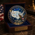 American 250th Anniversary Stained Glass Suncatcher