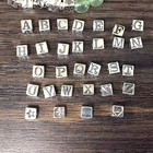 4 5mm 925 Sterling Silver Alphabet Letter Cube Charm A   z Star Flower Usa Made