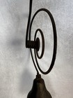 Antique Brass Spring Door Bell Country Store Shop Keeper Hanging Rusty 10   
