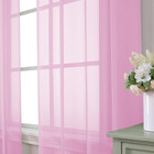 Light Pink Sheer Curtains 84 Inches Long 2 Panels Set  Semi Transparent Voile Ro