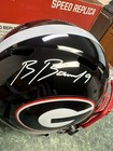 Brock Bowers Signed Black Georgia Full Size Rep Helmet Beckett Coa