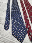 Brooks Brothers Makers Two Silk Neck Tie 60  Navy yellow red Medallion Made Usa 