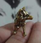 Vintage Style Solid Brass Pure Copper Cute Animal Fox Figurine Statue