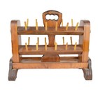 Wooden Sewing Thread Spool Rack Holder Tabletop Caddy Storage Organizer Vtg