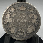 1871 Canada Quarter  25 Cents  25c  Victoria  Silver  Km  5