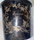 Victorian Silverplate Christening Cup Unmarked - Engraved    emma    1823