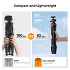 K f Concept 63  Travel Tripod Max Load 22lb W  Phone Holder For Dslr Camera