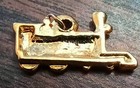 Vintage Locomotive Steam Engine Train Charm pendant  10k Solid Gold
