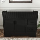 42  Modern Bathroom Vanity Base Cabinet 2 Drawers Soft-close Door No Sink Black