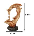 Ebros 9 5 h Wildlife Safari Giraffe Family Scene Decorative Faux Wood Figurine