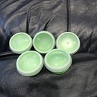 New Tupperware Lot Of Five  5  Smidgets Kelly Green Colored Base   Seals