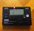 Korg Tm-50 Combo Instrument Tuner   Metronome Used  Tested  Works  Black Color 