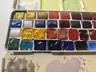 45 Watercolors Half Pans Set - Winsor   Newton And Grumbacher  lightly Used 