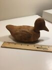 Vintage Hand Carved Duck - Rustic  Primitive Look  Unpainted  Moderate Size 