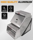 Aluminum Side Storage Saddle Step Tool Box For Semi Truck 18  X 28 x25  Lockable