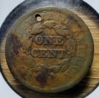1852 Braided Hair Large Cent - Bent - Actual Coin Shown - Free Shipping Inv214