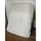 Owen Home Collection 100  Cotton Woven Afghan Throw Blanket White 50x60 Usa Made