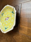 Antique Chinese Famille Rose   Famille Jaune  Pedestal Dish - Marked