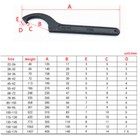 25mm-260mm Repair Tool Hook Wrench C Spanner Motorcycle Bike Steering Suspension