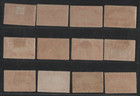 Us 1913 Parcel Post Stamps Complete Set Scott  q1-q12 Mint Hinged