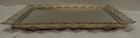 Vintage Mirrored Footed Ornate Rectangle 14 5  X 9 5  Vanity Tray With Filigree