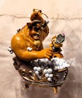Vintage Enesco Disney Christmas Ornament Beauty For The Beast In Tub 1997 Rare