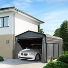 10x15ft Carport Outdoor Heavy Duty Car Shelter Garage Heavy Duty With Sidewall