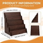 4-tier Wooden Greeting Card Display Stand  Card Rack For Stickers  Postcards