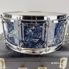 Vtg Dark Abalone Pearl Snare Drum 6x14 Custom Robert R Keller 5 Ply Maple Shell